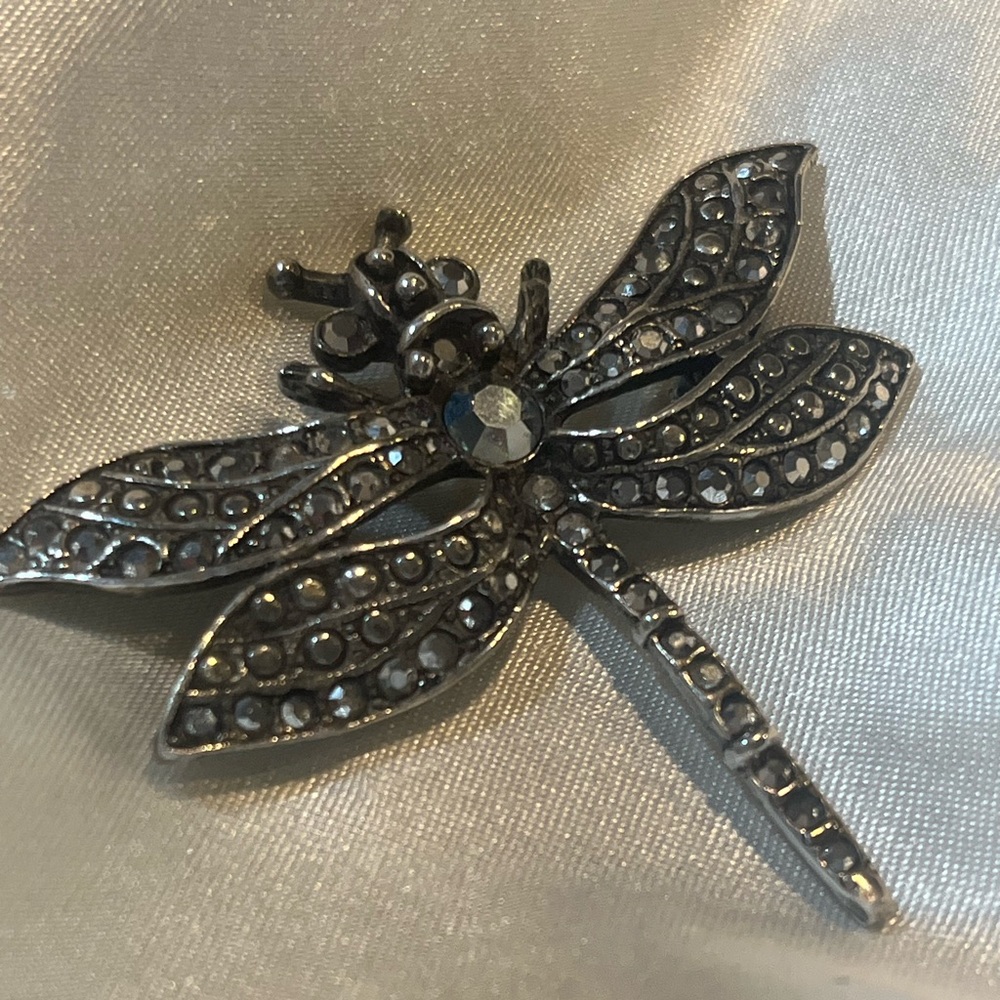 Silver Dragonfly Crystal Brooch - Women Jewelry Brooches